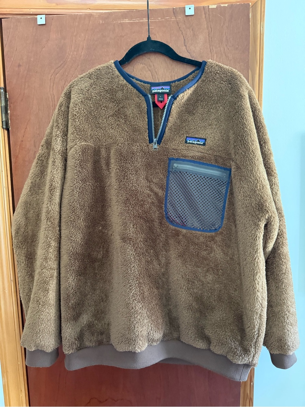 Patagonia Brown Pile Fleece Half-Zip Pullover